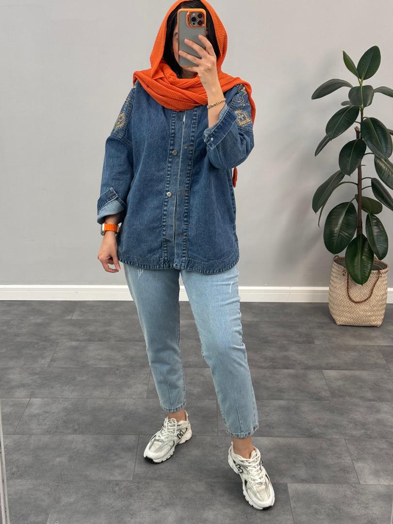 مانتو جین زارا گلدوزی